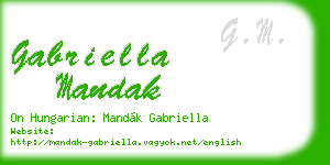 gabriella mandak business card