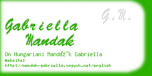 gabriella mandak business card